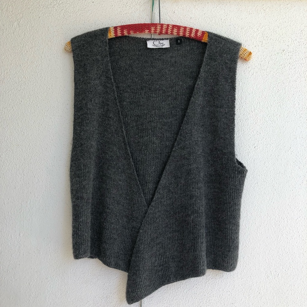 Chiri Baby Alpaca Peru Drape Cardigan Vest Top